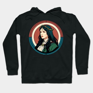 Icon of a Druid Woman's Side Profile Hoodie